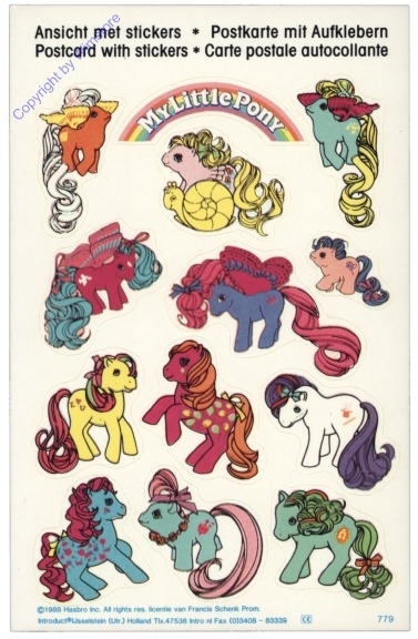 Postkarte mit Aufklebern "My Little Pony"