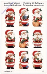 Postkarte mit Aufklebern "Weihnachtsmann"