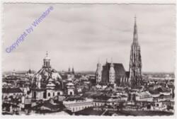 Wien, Panorama v. Hochhaus mit Stephansdom