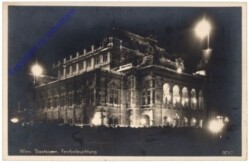 Wien 1, Staatsoper, Festbeleuchtung