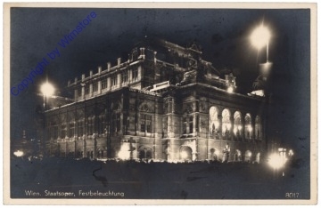 ak172653 Wien 1, Staatsoper, Festbeleuchtung