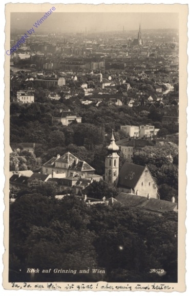Wien 19, Blick auf Grinzing und Wien