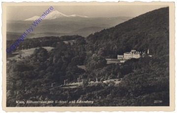 Wien 19, Höhenstrasse mit Kobenzl und Schneeberg