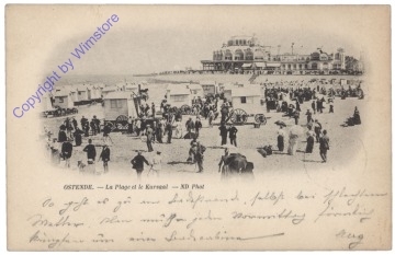ak172850 Ostende, La Plage et le Kursaal