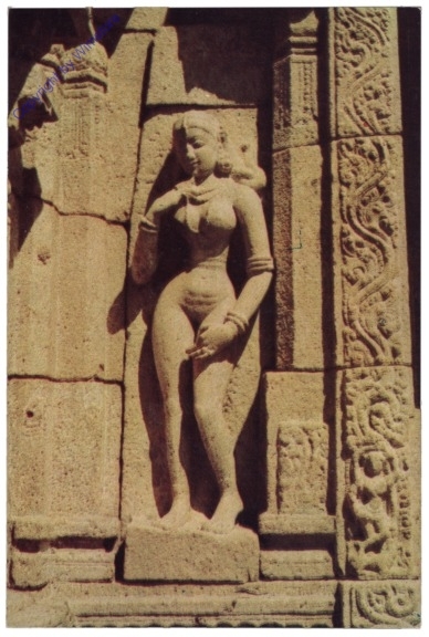 Gopi, lover of Lord Krischna in Sri Rangam Temple at Tiruchirapalli