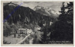 Abtenau, Kurhaus Abtenau mit Bischofsmütze und Donnerkogel