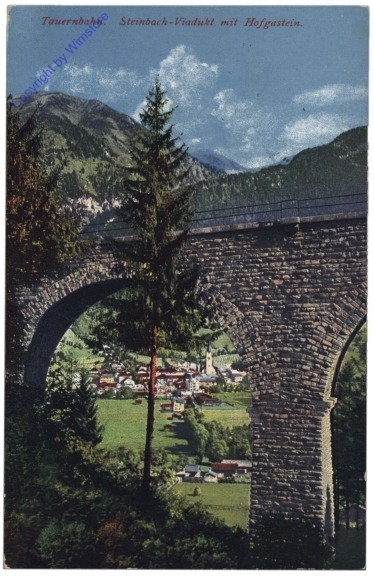 Bad Hofgastein, Tauernbahn, Steinbach-Viadukt mit Hofgastein
