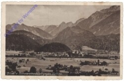 Golling an der Salzach, Blick v. Schwarzbachfall gegen Golling