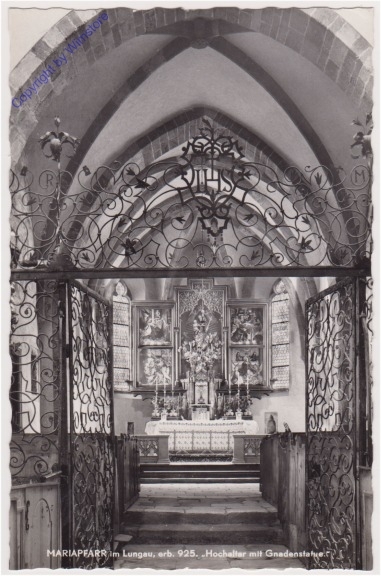 Mariapfarr, Hochaltar mit Gnadenstatue