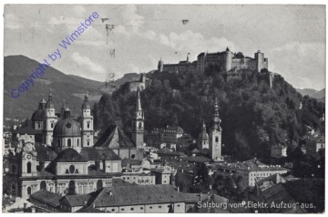 Salzburg, vom Elektr. Aufzug aus