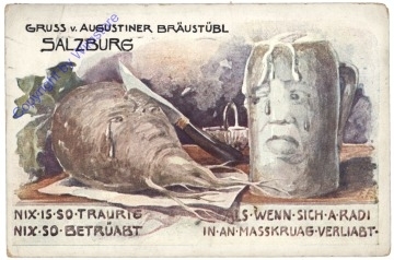 Salzburg, Gruss v. Augustiner Bräustübl