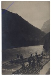 Salzburg, Flösser auf der Salza