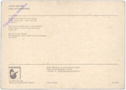 Autogrammkarte Ricky Shayne