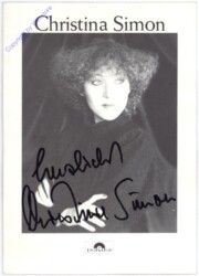 Autogrammkarte Christina Simon