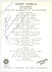 Autogrammkarte Horst Chmela