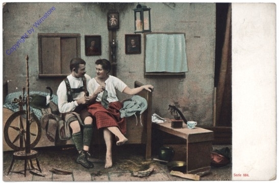 ak173596 Pärchen in der Stube
