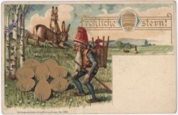 ak173750 Hasen mit goldenen Eiern und Zwergerl