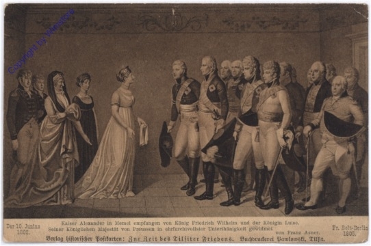 Kaiser alexander und König Friedrich Wilhelm mit Königin Luise