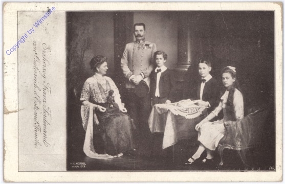 Erzherzog Franz Ferdinand d'Este von Österreich mit Familie