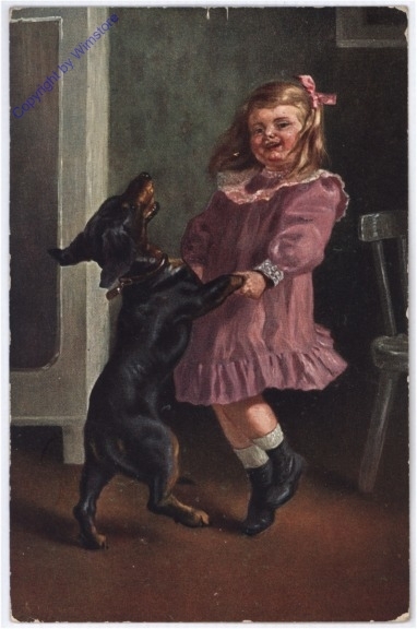 Mädchen mit Hund