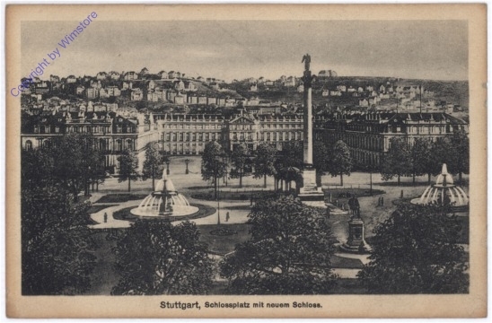 Stuttgart, Schloßplatz mit neuem Schloss