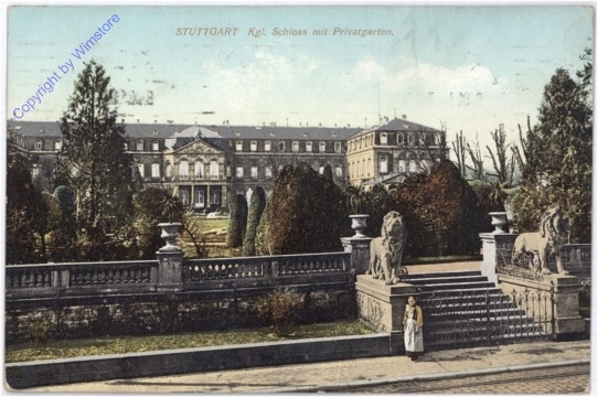 Stuttgart, Kgl. Schloss mit Privatgarten