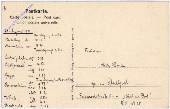 Heidelberg, Der gesprengte Turm bei Mondschein