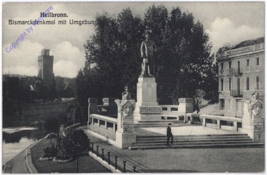 ak174012 Heilbronn, Bismarckdenkmal mit Umgebung