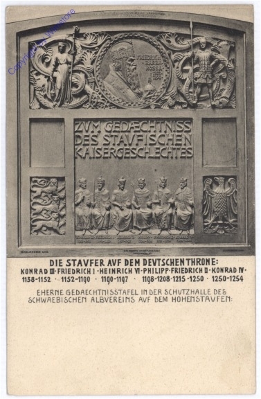 ak174031 Hohenstaufen, Gedenktafel