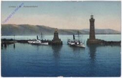 ak174083 Lindau, Hafeneinfahrt