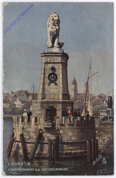 Lindau, Löwenmonument bei der Hafeneinfahrt