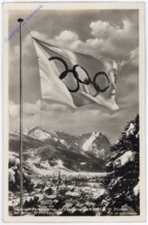 Garmisch-Partenkirchen, m. Zugspitzgruppe im Zeichen der Winter-Olympiade 1936