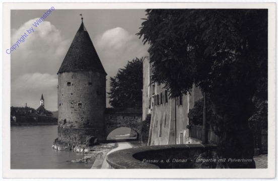 Passau, Innpartie mit Pulverturm