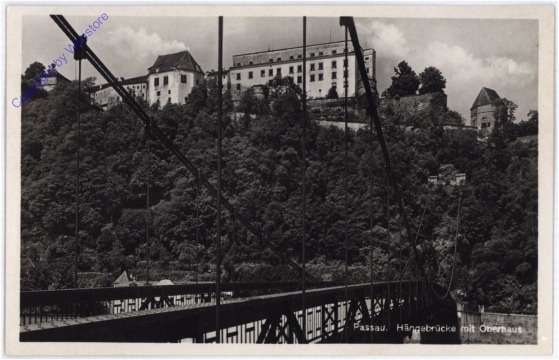 Passau, Hängebrücke mit Oberhaus