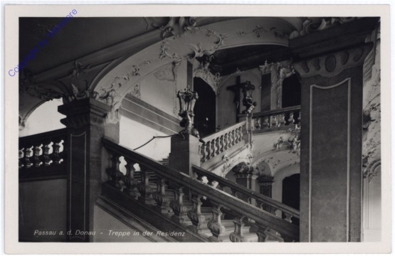 ak174128 Passau, Treppe in der Residenz