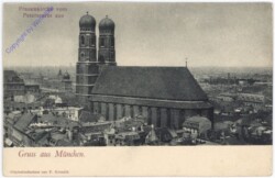 München, Frauenkirche vom Petersturm aus