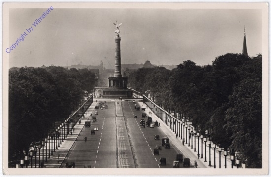 Berlin, Charlottenburger Chaussee und Siegessäule