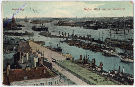 Hamburg, Hafen, Blick von der Seewarte