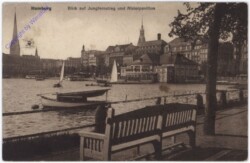 Hamburg, Blick auf Jungfernstieg und Alsterpavillon