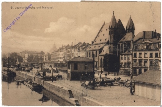 Frankfurt am Main, St. Leonhardtskirche und Manquai