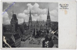 Aachen, Katschhof mit Rathaus