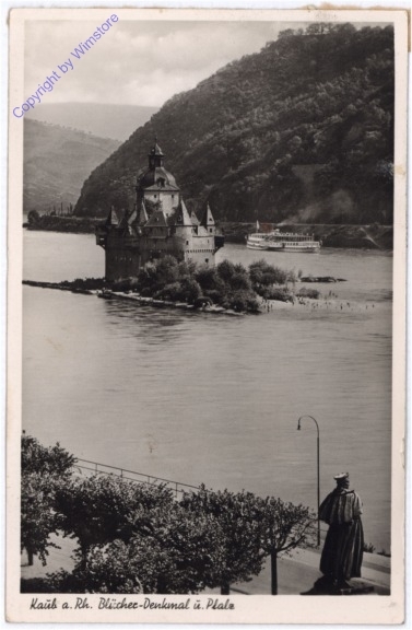 Kaub am Rhein, Blücher-Denkmal u. Platz