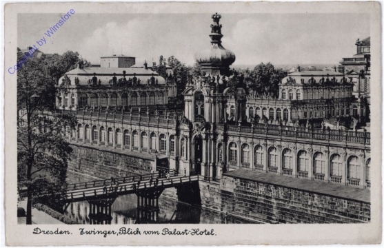 Dresden, Zwinger, Blick vom Palast-Hotel