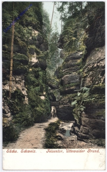 Sächs. Schweiz, Felsentor, Uttewalder Grund
