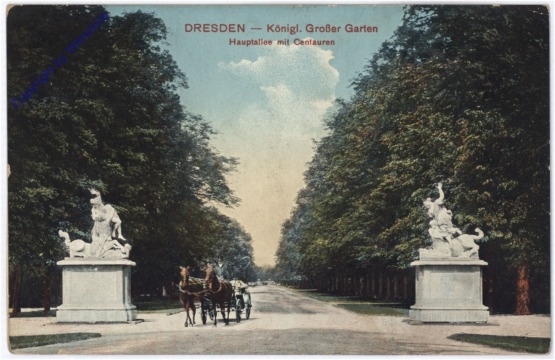 Dresden, Königl. Großer Garten, Hauptallee mit Centauren