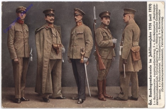 Öst. Bundesgendarmerie im Jubiläumsjahr 1924 (seit 1919)