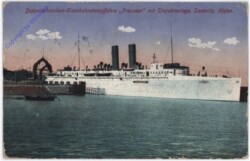 Doppelschrauben-Eisenbahndampffähre "Preussen" mit Trajektanlage, Sassnitz, Hafen