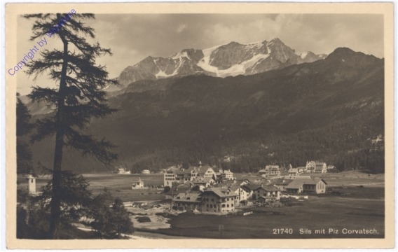 Sils, mit Piz Corvatsch