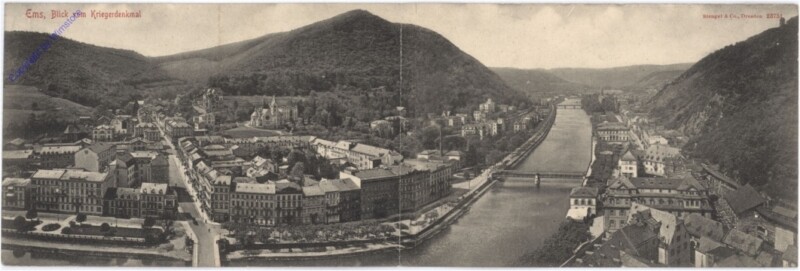 Ems, Blick vom Kriegerdenkmal