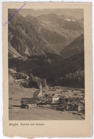 ak174709 Bergün, Ausblick vom Kurhaus